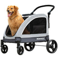 Dog Stroller for Large & Medium Dogs, Dual Entry, 160 lbs Capacity, Gray