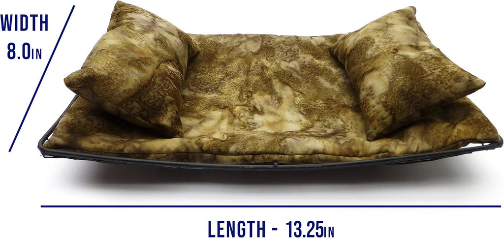 Chaise Lounge for Bearded Dragons, Brown Batik Fabric