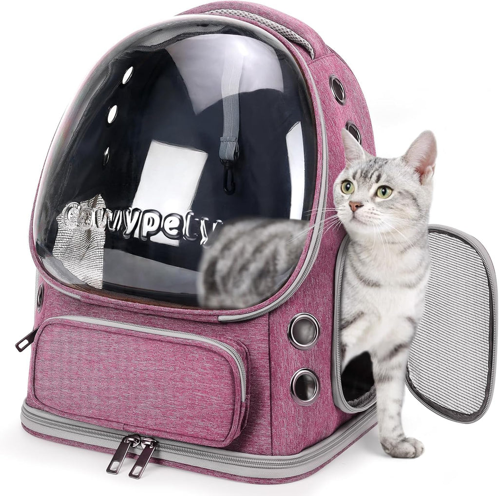 Cat Backpack Carrier Large Space Bubble Backpack up to 12lbs Pink