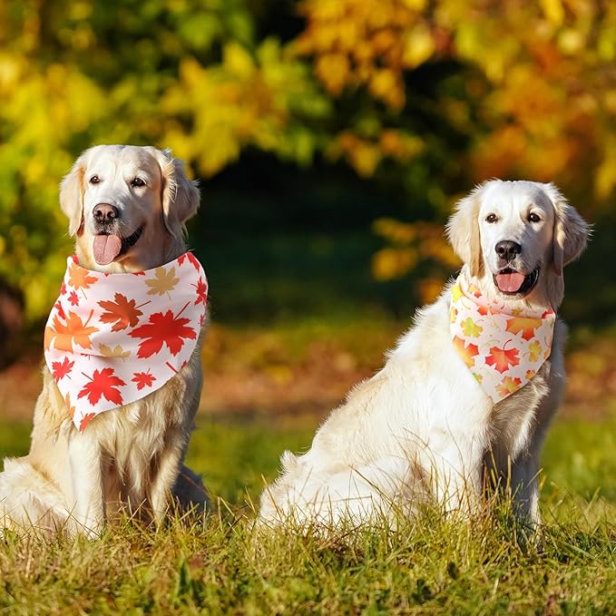 Chunful 100 Pieces Thanksgiving Dog Bandanas Bulk Fall Autumn Pet Bandanas - Image 6