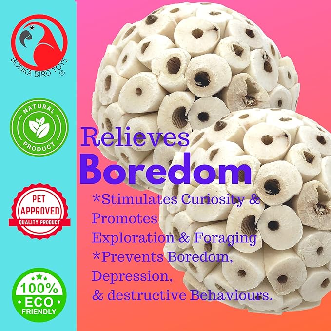 Bonka Bird Toys 2363 Pk2 Large Sola Atta Ball Bird Toys - Image 6