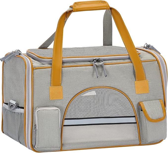 18x11x11 Inches Cat Carrier– Fits Pets Up to 16 lbs, Anti-Collapse Design by Unknown