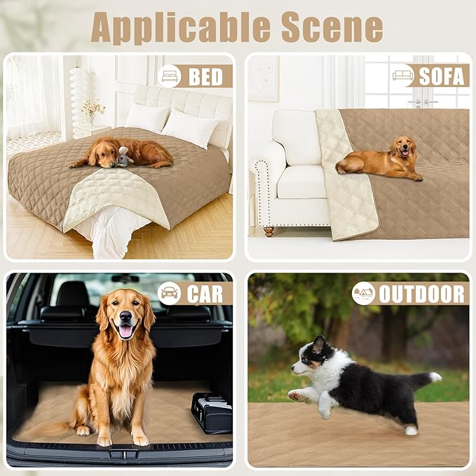 Smiry Waterproof Dog Bed Cover Blanket 82x120, Soft Reversible Pet Blanket - Image 5