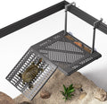 Upgraded Hanging Turtle Basking Platform with with Ramp, Built-in Food Tray