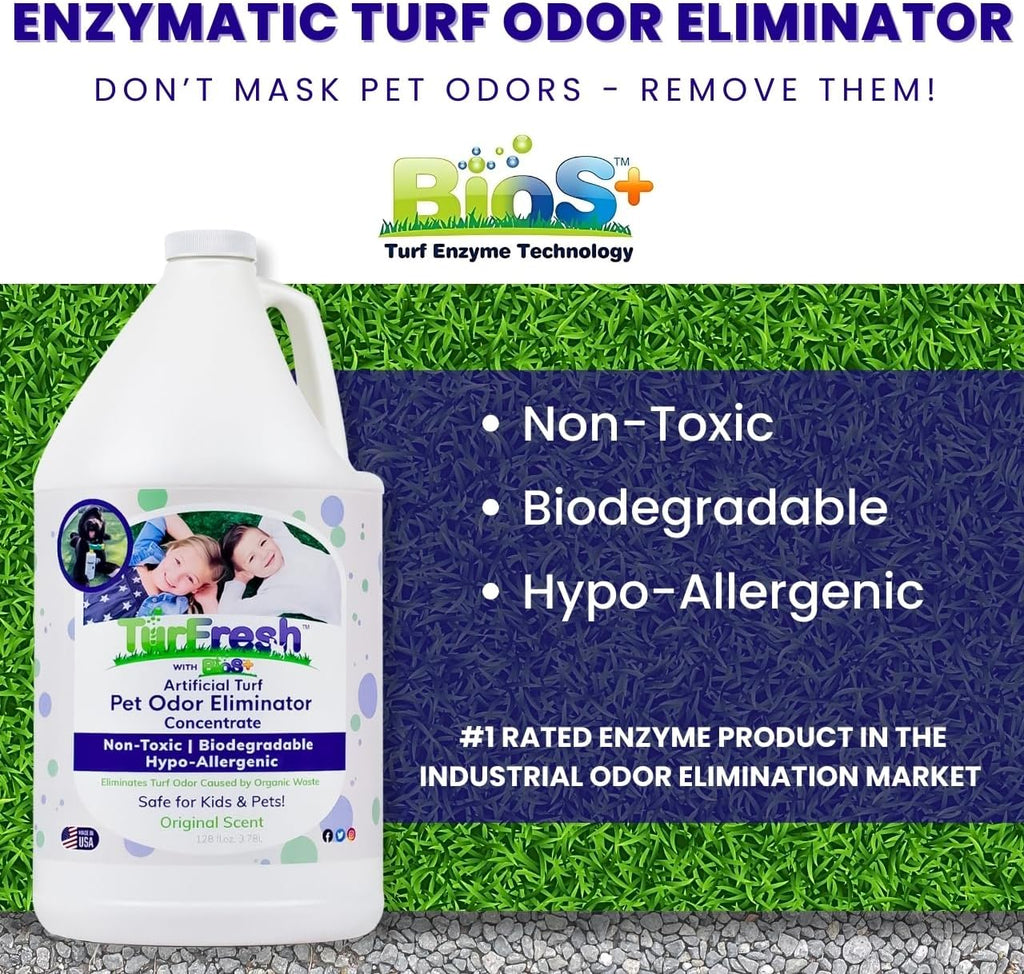 TurFresh BioS+ Value Pack 1 Gallon & 32oz Bottle Sprayer, Original Scent