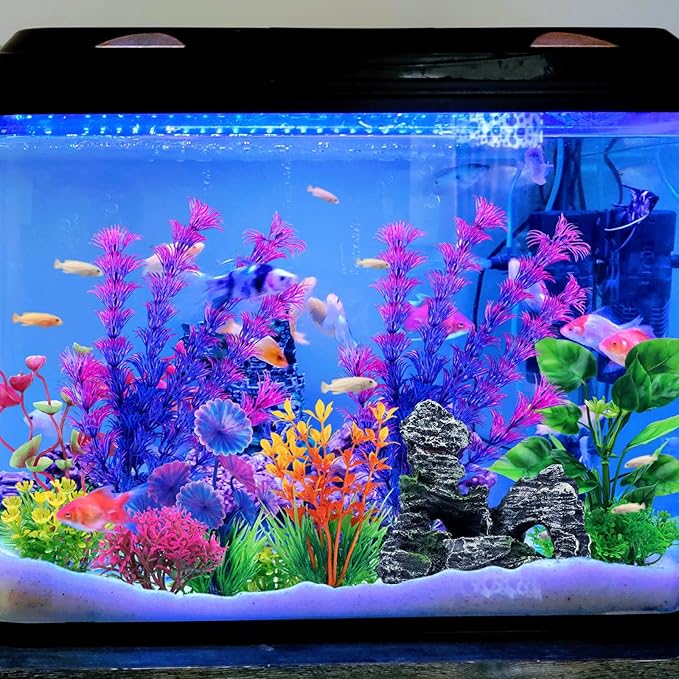 Fish Tank Accessories Aquarium Decorations Plants, Aquarium Decor Plastic Plants - Image 8
