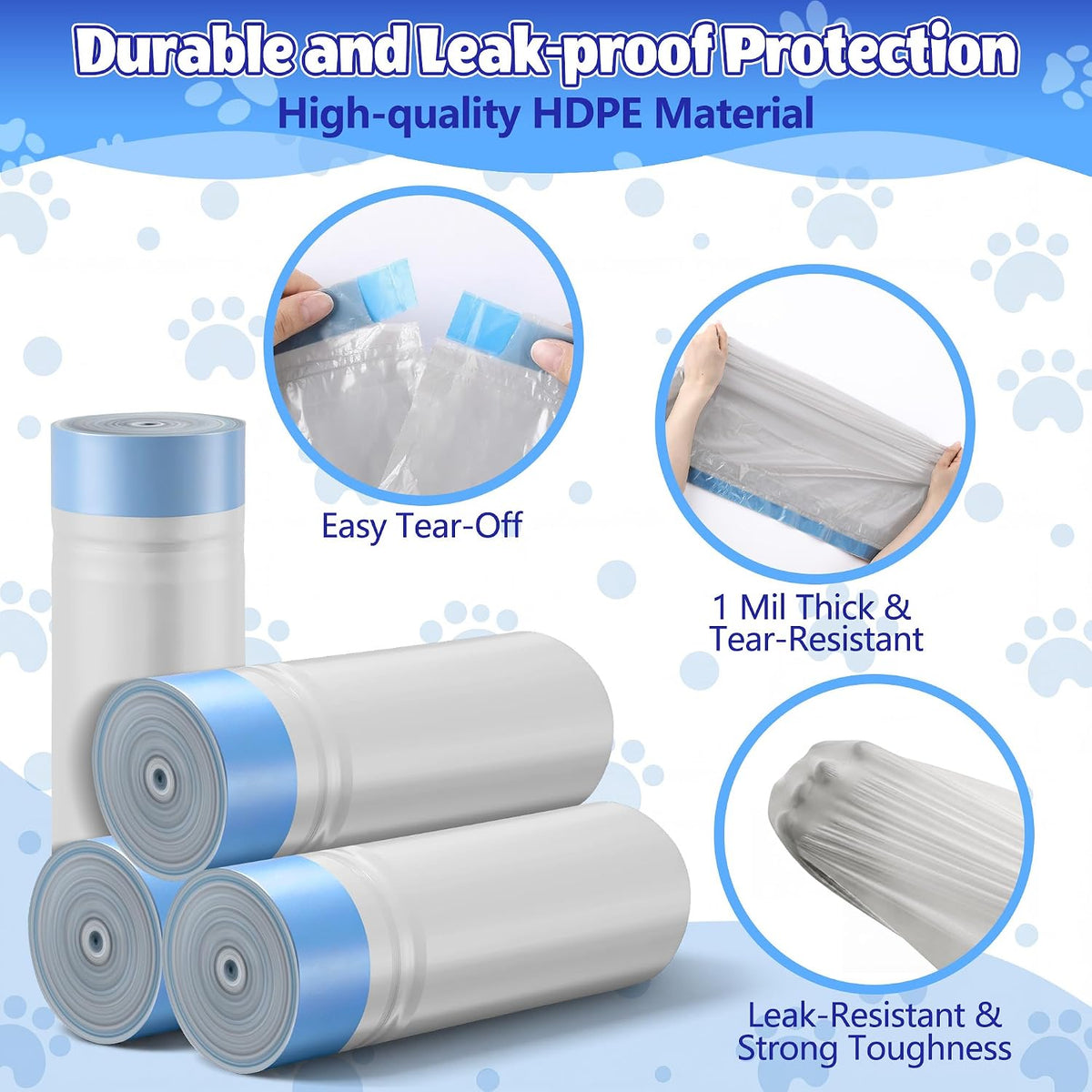 80 Pcs Litter Box Liners Compatible with Petllbro Luma Automatic, 4 Rolls