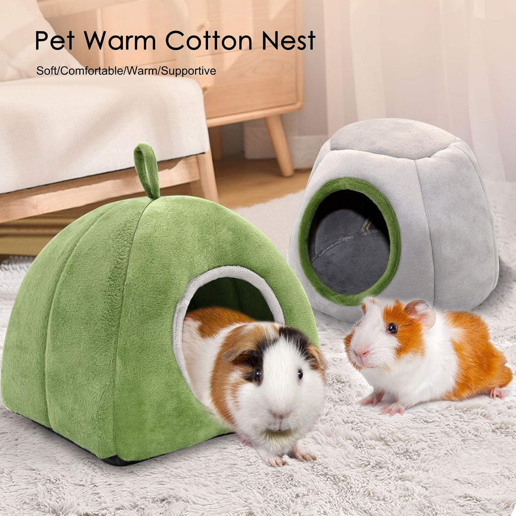 YUEPET Warm Guinea Pig Hideout,2 Pack Guinea Pig Bed Cave