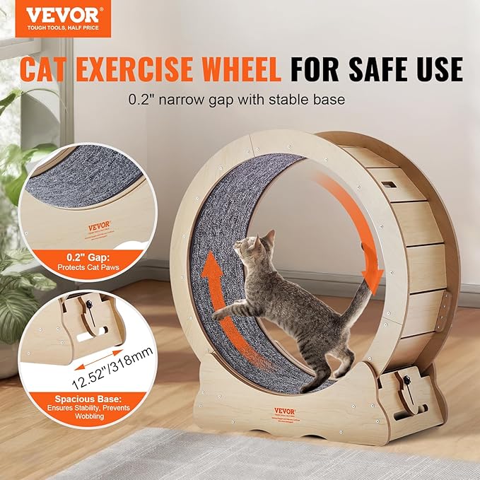 VEVOR Cat Exercise Wheel, Large Treadmill Wheel - Image 2
