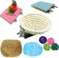 Hamiledyi Handmade Cotton Rope Nest Parakeet Bed Breeding Nest Small Parrot Cage Hatching Nesting for Cockatiel Canary Lovebird Finch and Other Small Birds