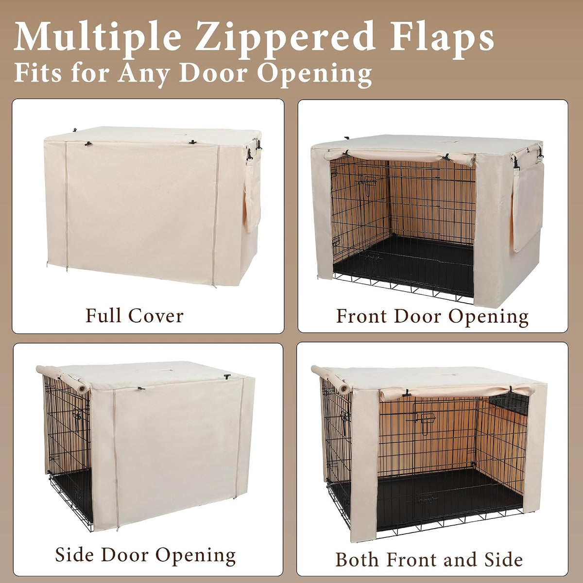 Deblue Dog Crate Cover, 24 Inches Durable Polyester Indoor Kennel Cover