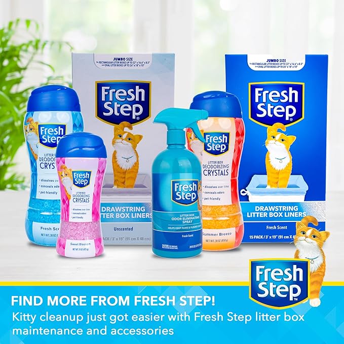 Fresh Step Drawstring Cat Litter Box Liners, Scented Heavy Duty Kitty Litter - Image 6