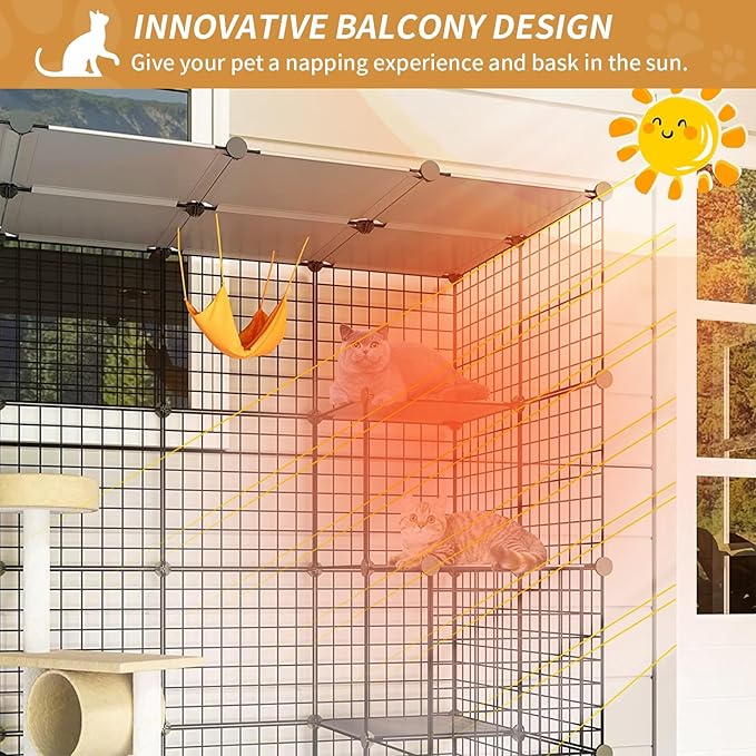 Oneluck 55 Inch Catio Outdoor Cat Enclosure - Image 4
