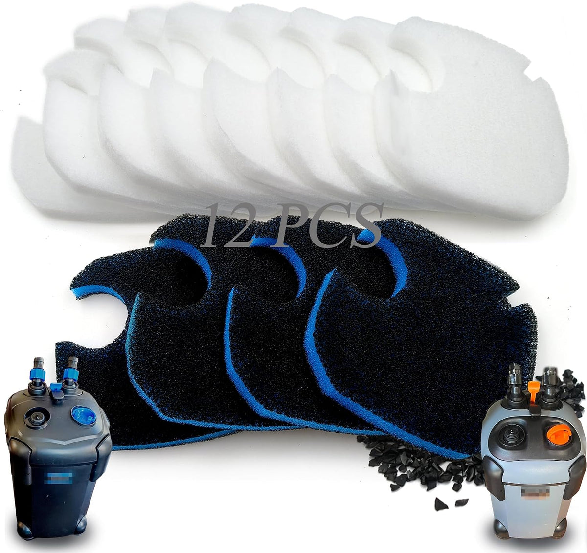 NEWKE 12Pcs Canister Filter Pad for AMOSIJOY 172/225/265GPH Aquarium Filter