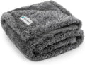 PetAmi Dog Blanket for Small Medium Dogs Grey, Fluffy Soft Puppy Blanket by PetAmi