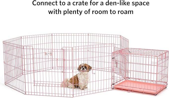 MidWest Homes for Pets Folding Metal Puppy / Dog Exercise Pen, Indoor/Outdoor - Image 4