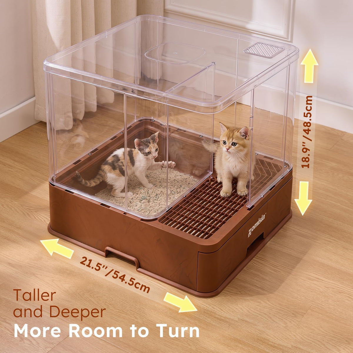 Extra Large Cat Litter Box with Drawer, Hidden Litter Box Enclosure