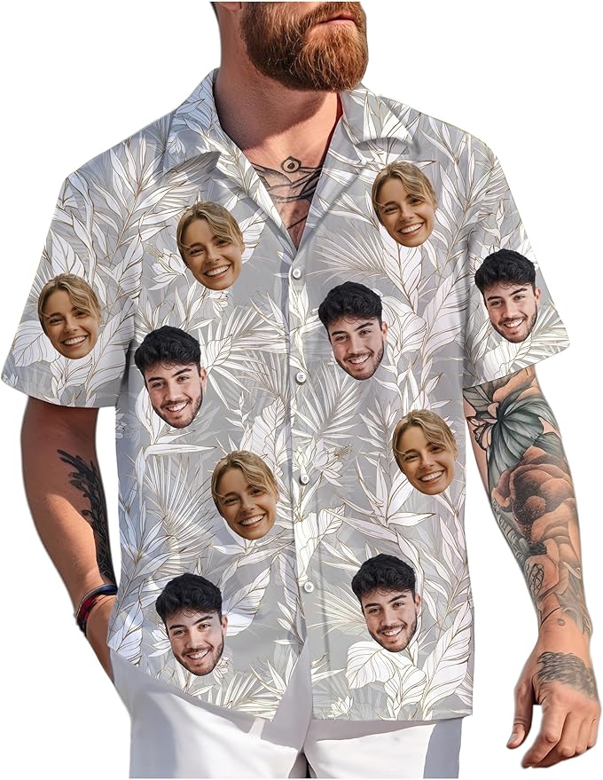 Custom Hawaiian Shirt with Face Photo Picture by GLOXO