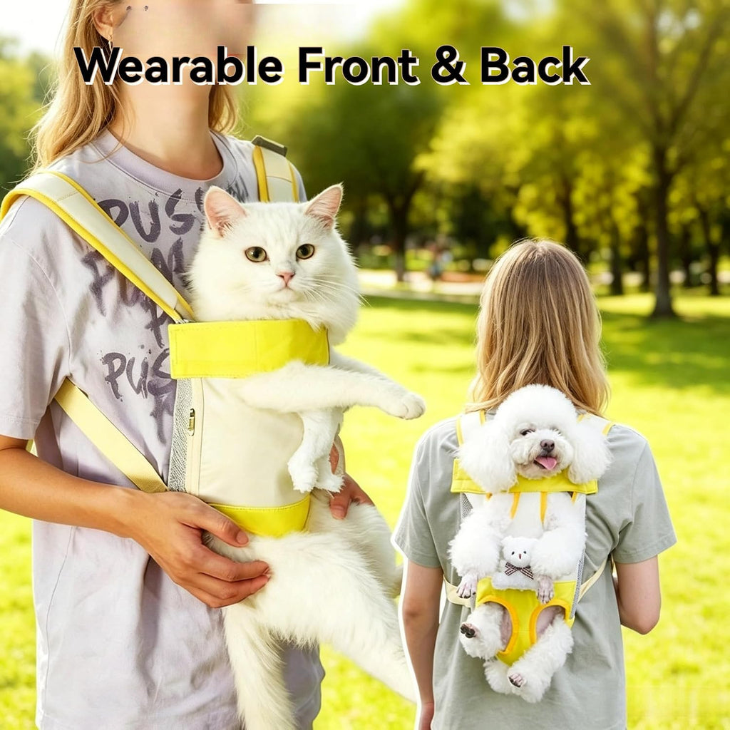 Cat Puppy Backpack Carrier Front Back Wear (Medium)