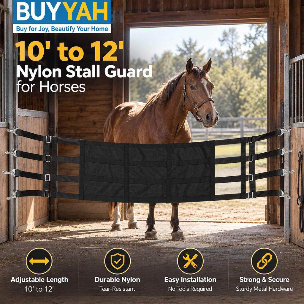 Aisle Guard Adjustable Length 10' to 12' Stall Guards
