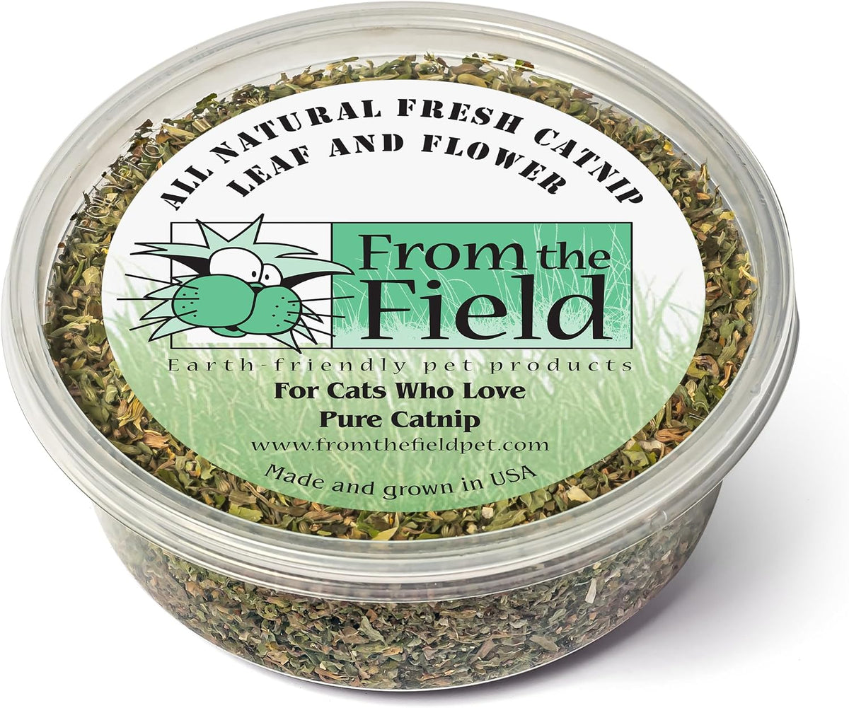 from The Field | Organically Grown Catnip Leaf & Flower | 3.5 Oz Tub