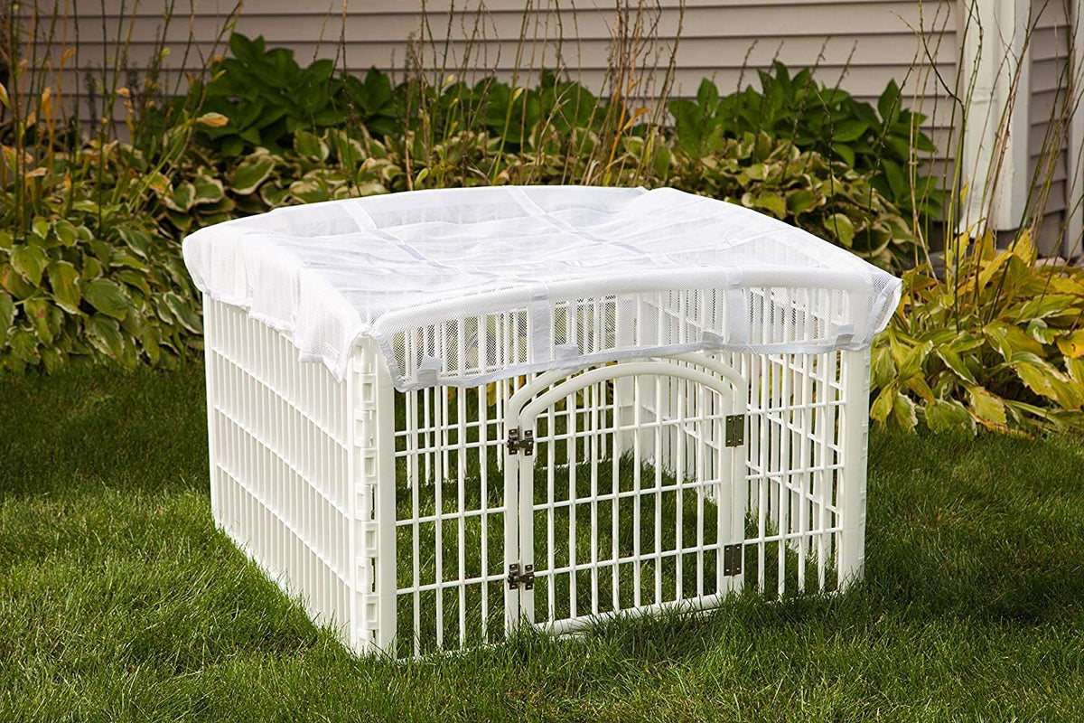 IRIS USA Playpen Cover, Mesh Top, White