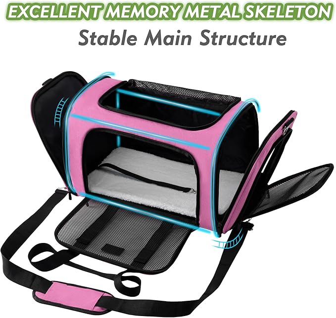 Soundy Large Cat Carrier Dog Carrier Under 25 Lbs, Collapsible Ventilated - Image 2