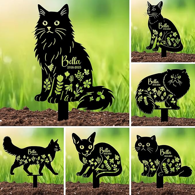 Custom Cat Grave Markers Outdoor by NIWAHO