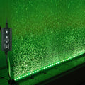hygger Aquarium Bubble Bar with 24/7 LED Light, Quiet Fine Air Stone with Hose Check Valve, Adjustable Time Brightness Color Submersible Fish Tank Light, Air Diffuser Wall Decorations