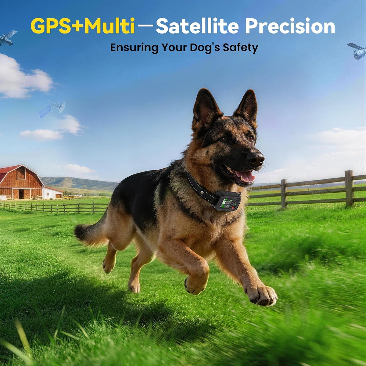ATESON GPS Wireless Dog Fence System, Electric Dog Fence with GPS Collar