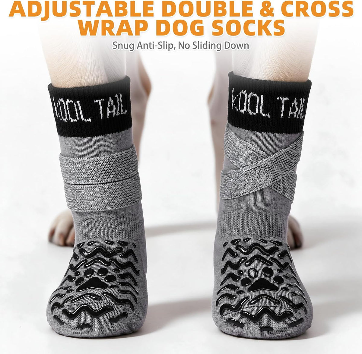 KOOLTAIL Non Slip Dog Socks to Prevent Licking Paws, Shoes for Hot Pavement