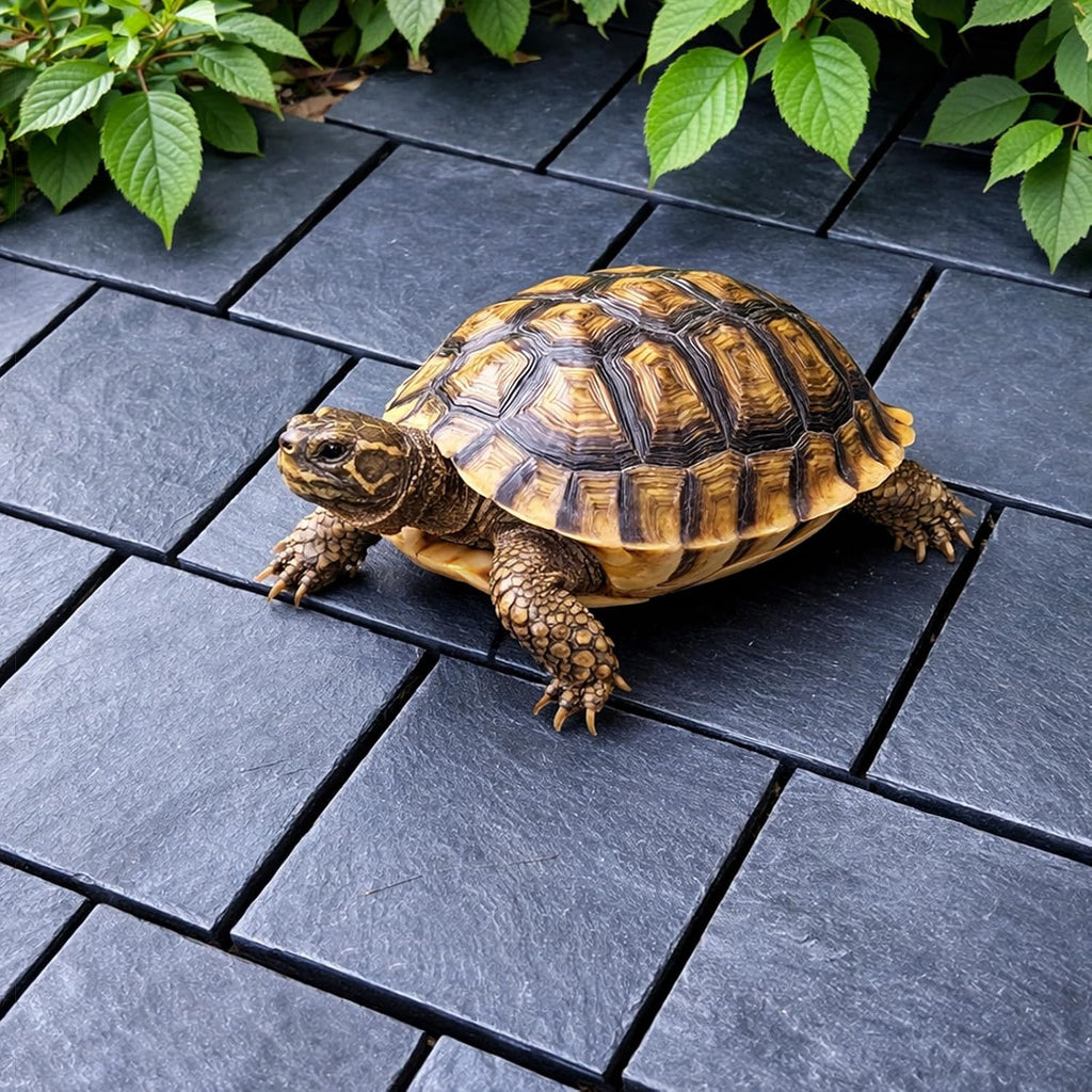 20pcs Turtle Basking Rock, Turtle Tank Decorative Stone, 2.36×1.57×0.2 Inches.Temperature Regulating Platform for Feeding, Basking and Nail Grinding, Ideal for Reptiles and Amphibians (Red)