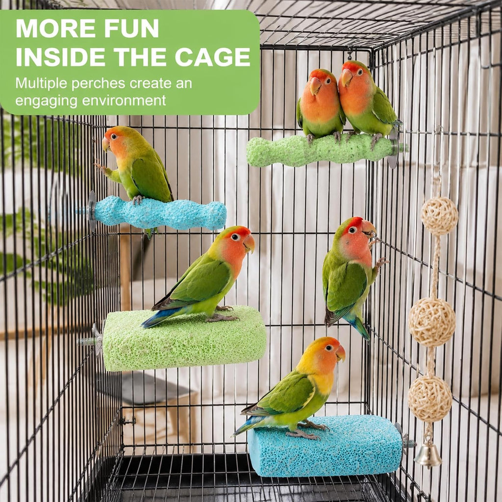 4PCS Bird Beak Grinding Stone, Resin Parrot Perch, Bird Cage Accessory