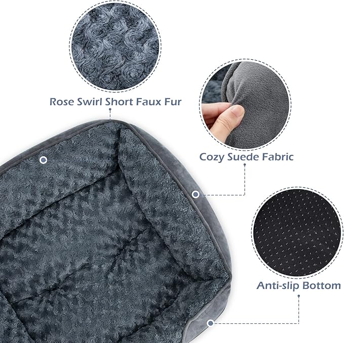 INVENHO Large Dog Bed for Large Medium Small Dogs, Rectangle Washable - Image 4
