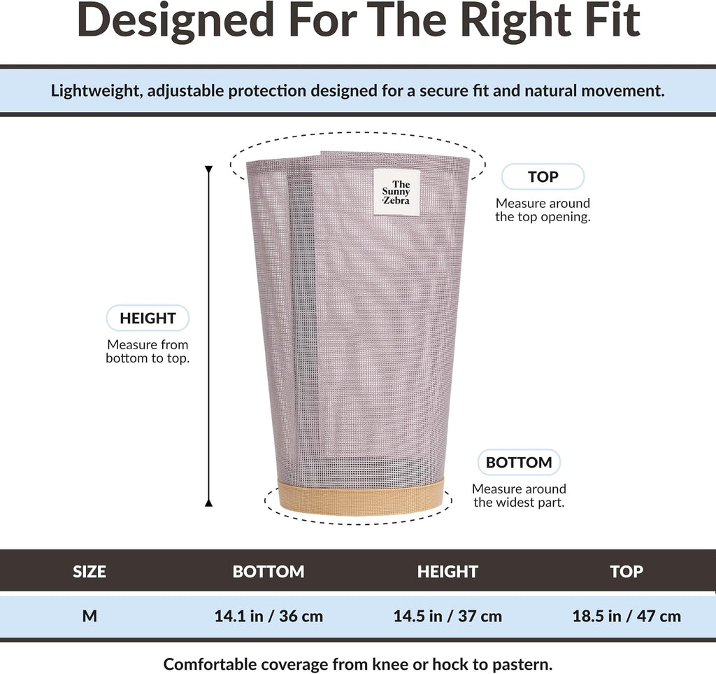 TSZ Horse Fly Boots for Horses - Breathable Fly Leggings [Set of 4]