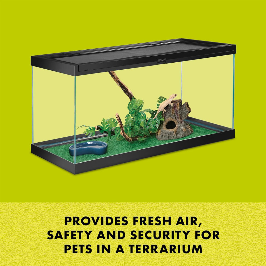 Zilla Fresh Air Screen Cover, Secure and Durable Metal Mesh Cover for Reptile Terrariums, 16 x 8 inches