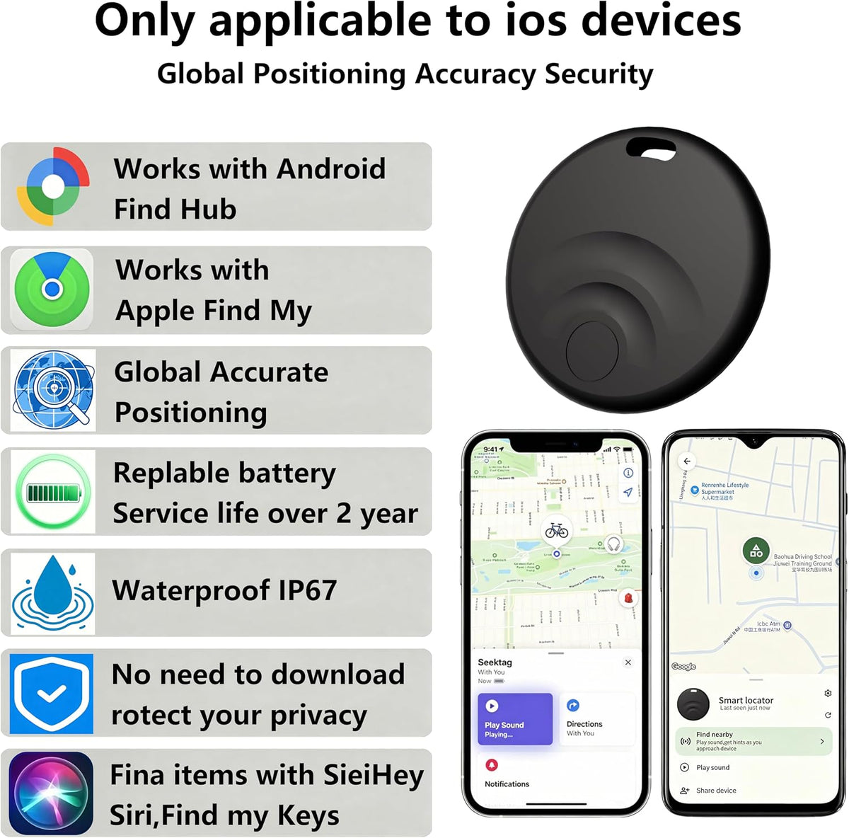 Smart Tracker Tag-Dog Tracking Device Pet Locator Compact