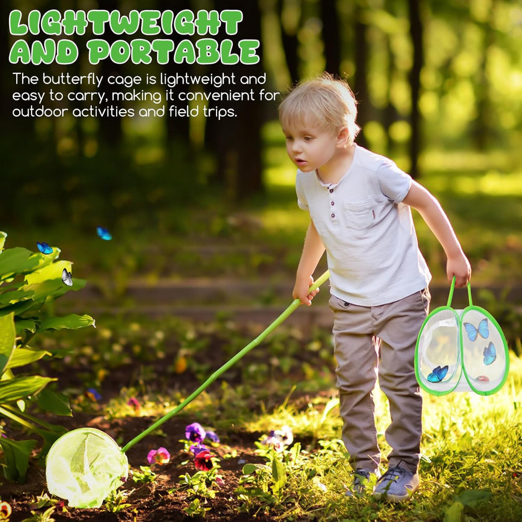 Toyvian Butterfly Habitat Mesh Cage, Portable Insect Enclosure