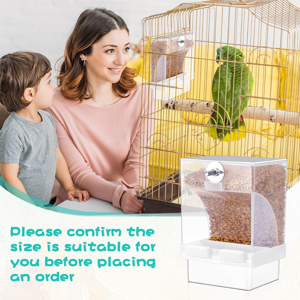 Glikceil 12 Pcs No Mess Bird Feeder Automatic Bird Parrot Feeder for Cage