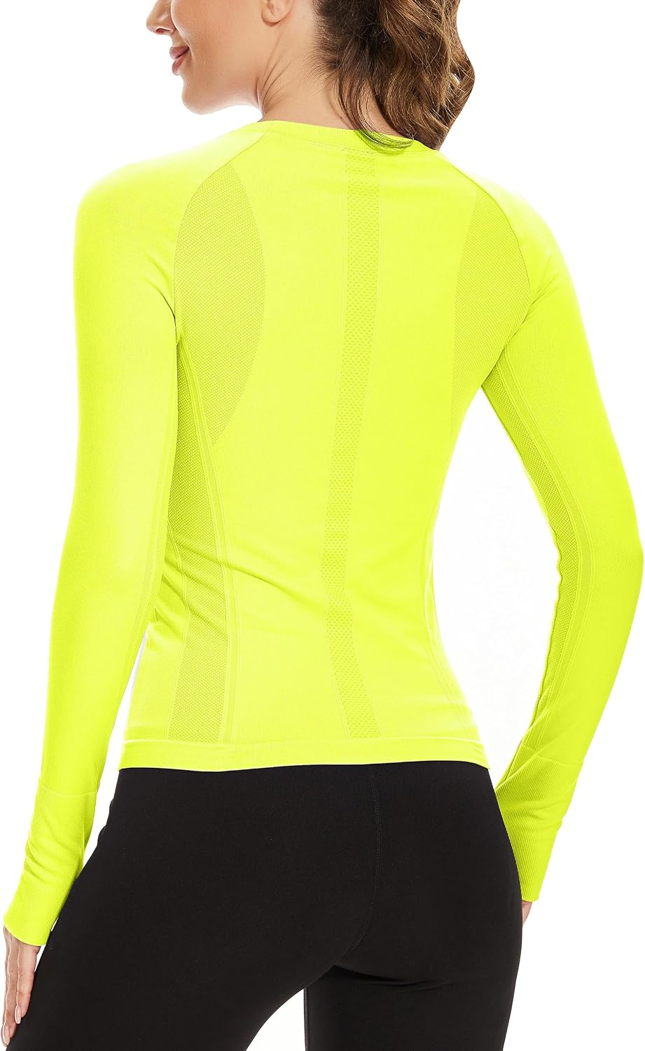MathCat Seamless Long Sleeve Workout Tops with Thumb Holes