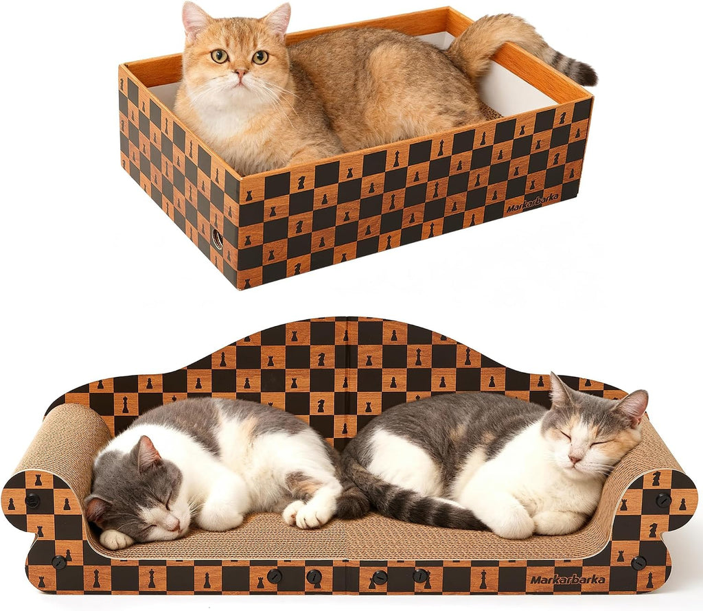 27" Cat Scratcher Bed & Sofa, Large Cardboard Cat Scratch Couch