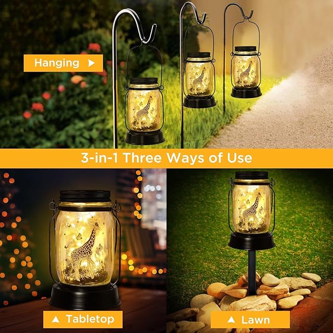 kyoryuger Giraffe Gifts for Women/Men Giraffe Lovers Solar Lantern Mom Birthday - Image 5