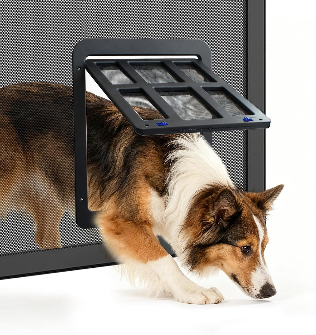 Cat Door for Screen Door with Magnetic Auto-Close, Dual Lockable Tabs Doggy Screen Door, Pet Easy Access for Sliding Screen Door & Window