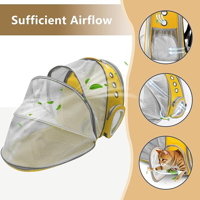 Cat Backpack Carrier Back Expandable Bubble Pet Carrier Backpack - Image 5
