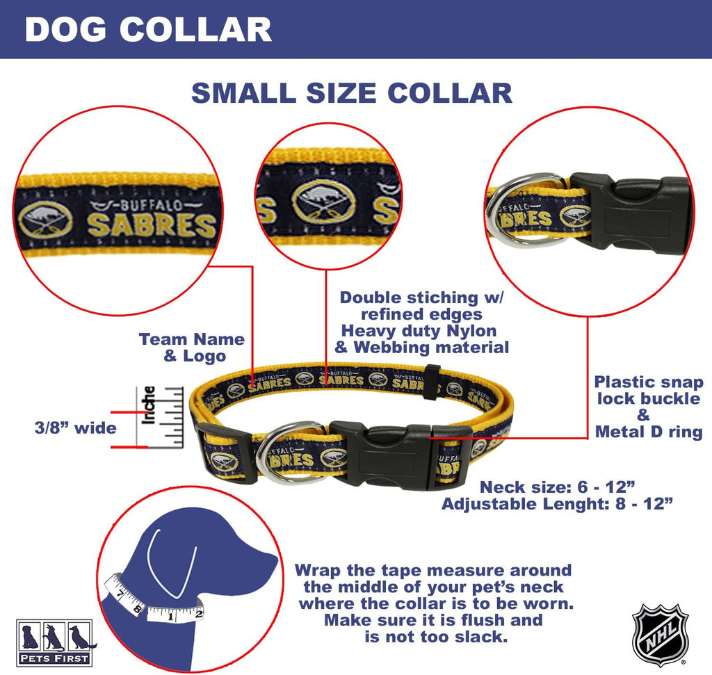 Pets First NHL Collar for Dogs & Cats. Adjustable, Cute, & Stylish! The Ultimate Hockey Fan Collar!