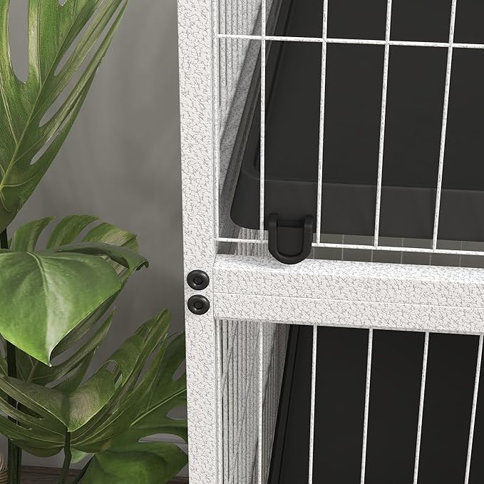 PawHut Metal Small Animal Cage, 5-Tiers Rolling Big Ferret Cage - Image 8