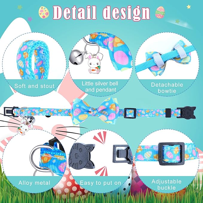 Kacctyen 18 Pcs St. Patrick's Day Cat Collars Bulk Holiday Cat Collars - Image 6