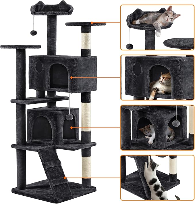 Yaheetech Multi-Level Cat Tree for Large Cats, - Image 3