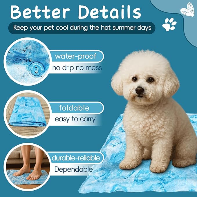 Cooling Pad for Dog, Instant Pet Cool Mat for Puppy, Comfortable Cool Pet Mat - Image 2