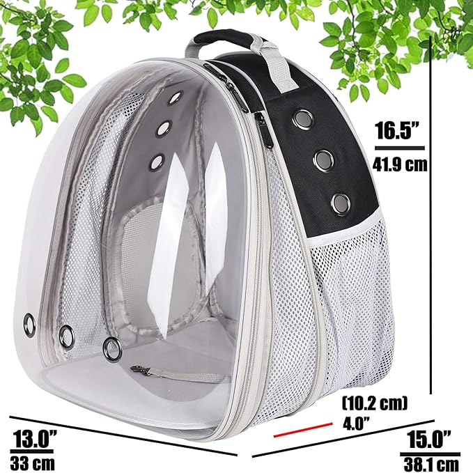 Front Expandable Large Cat Backpack Carrier, Fit up to 20 lbs, Space Capsule - Image 2